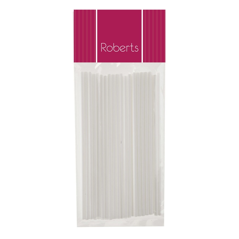 15cm Lollipop Sticks 25pk - White