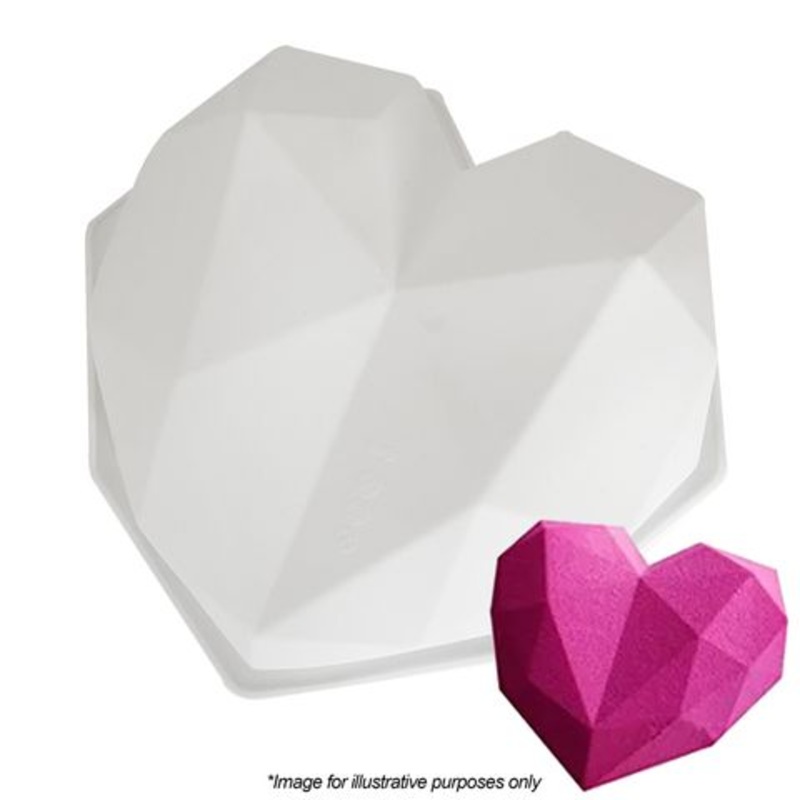 3D Geo Heart Silicone Mould Extra Large