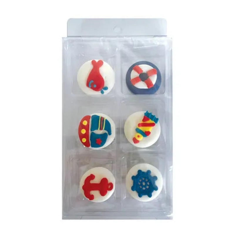Nautical Sugar Decorations 6pk