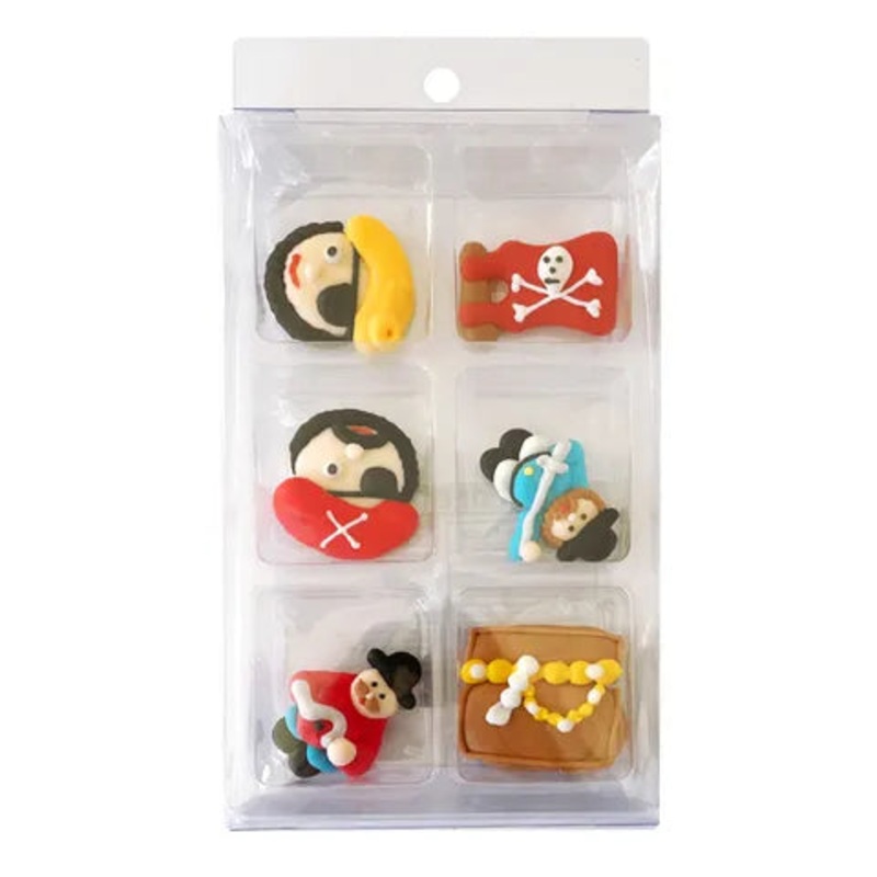 Pirates Sugar Decorations 6pk