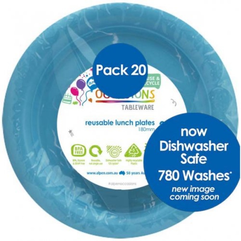 Reusable Lunch Plate Pack 20 - Light Blue