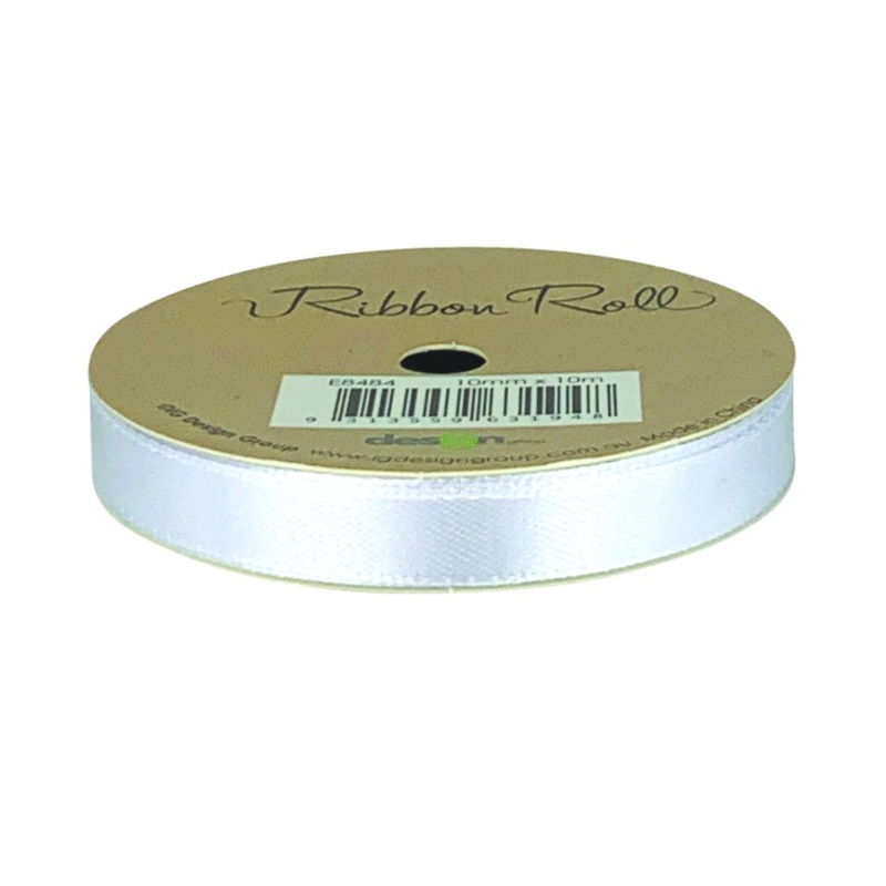 Ribbon Roll 10mm x 10m - White