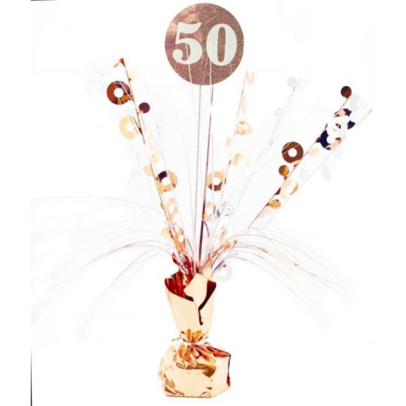 #50 Rose Gold & White Centrepiece Weight