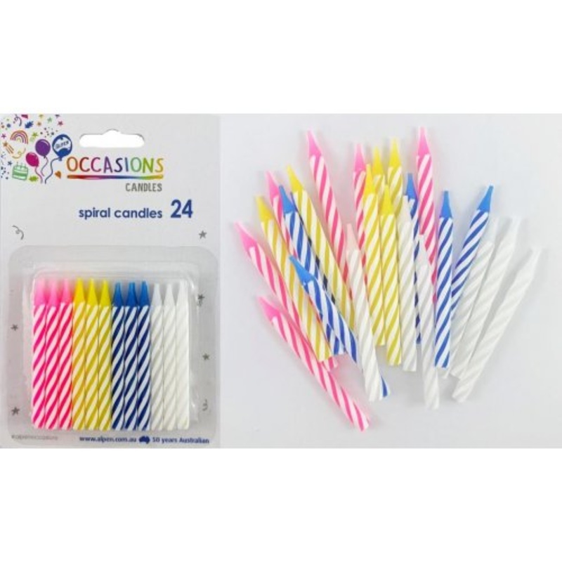 Spiral Birthday Candles no holders P24