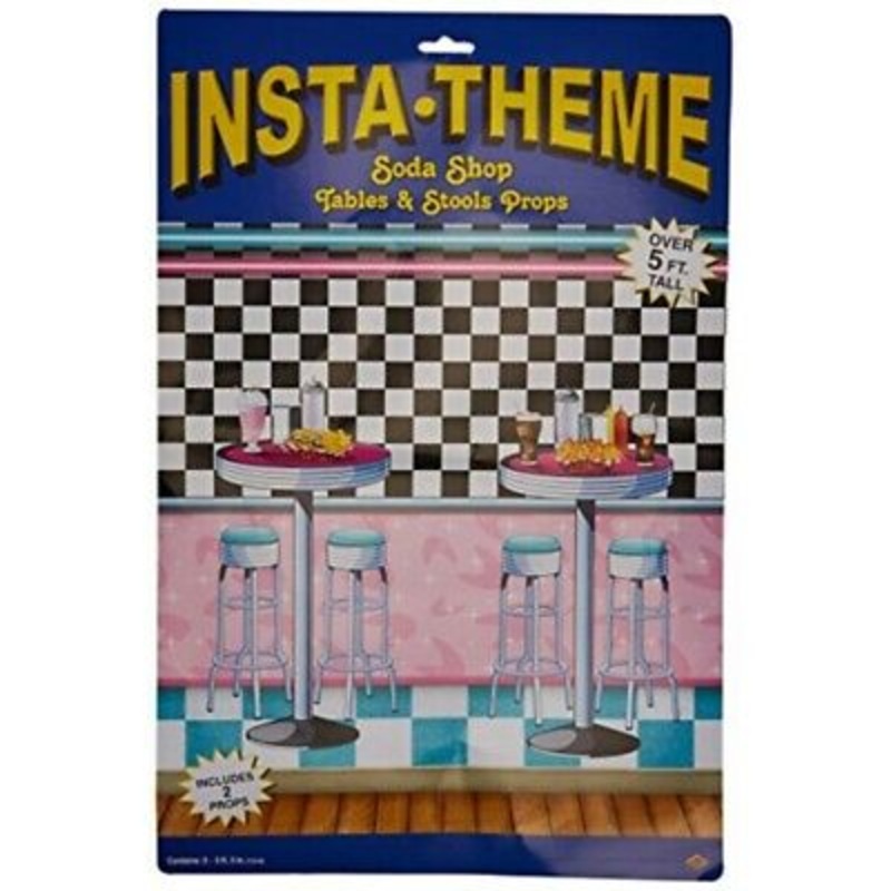 50's Soda Shop Backdrop