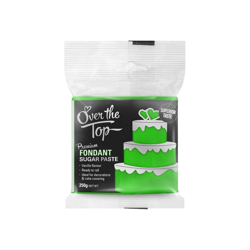 Over The Top Fondant Grass Green 250g