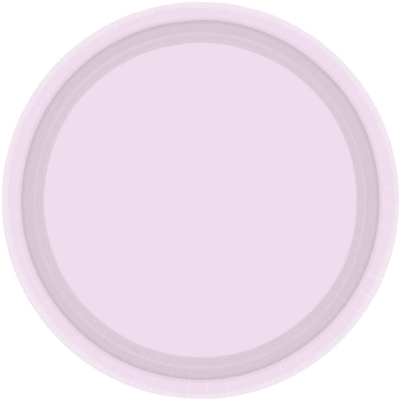 Paper Plates 17cm Round 20CT - Pastel Lilac NPC