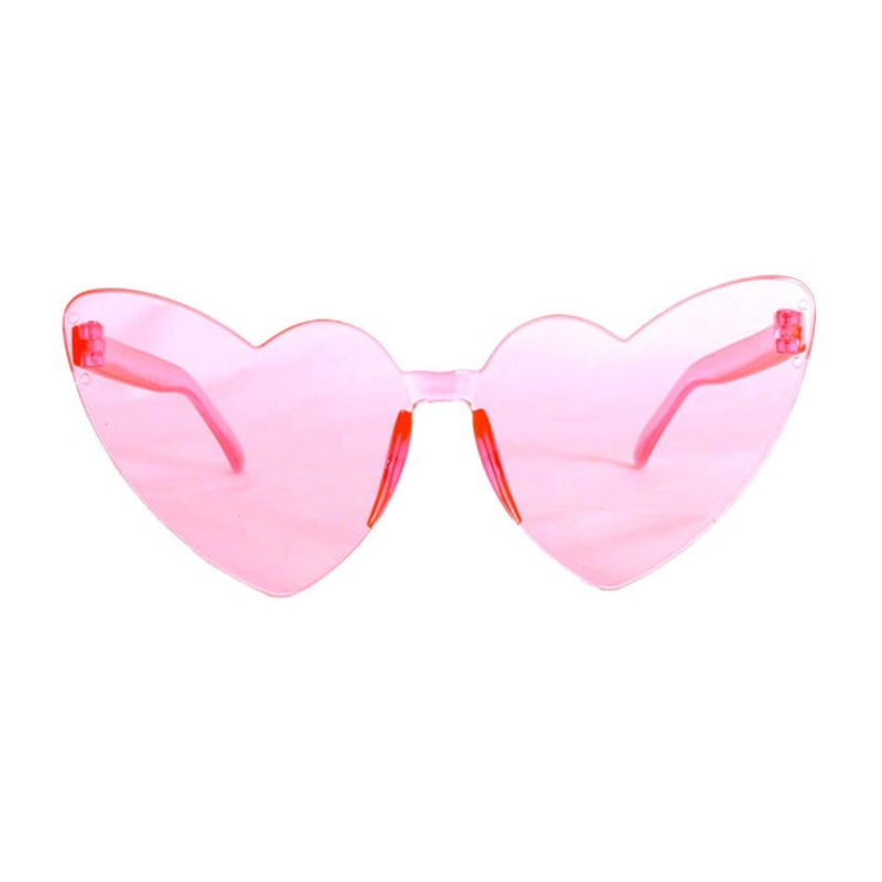 Party Glasses (perspex Heart) (Light Pink)