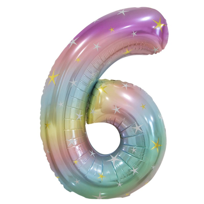 Pastel Rainbow Foil 6 Balloon