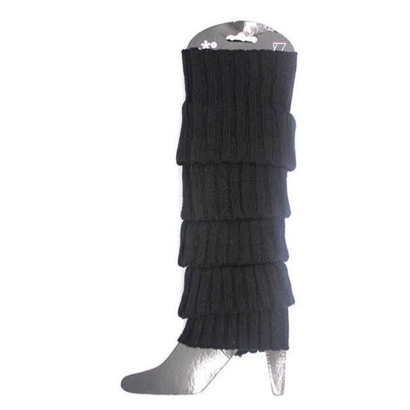 Plain Leg Warmer (Chunky Knit) (Black)