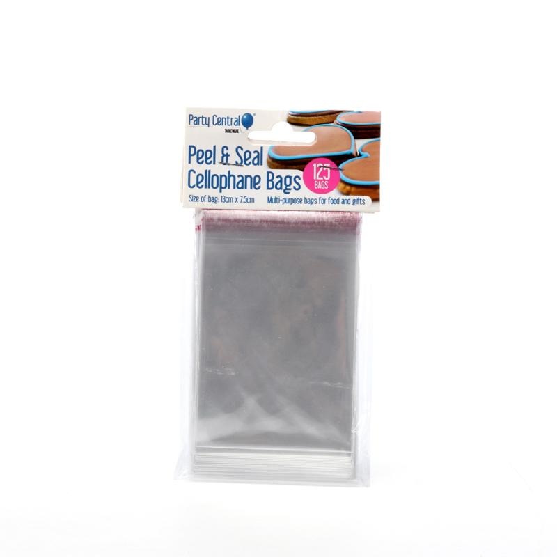 Premium Peel & Seal Cellophane Bags - 7.5cm x 13cm - 125pk