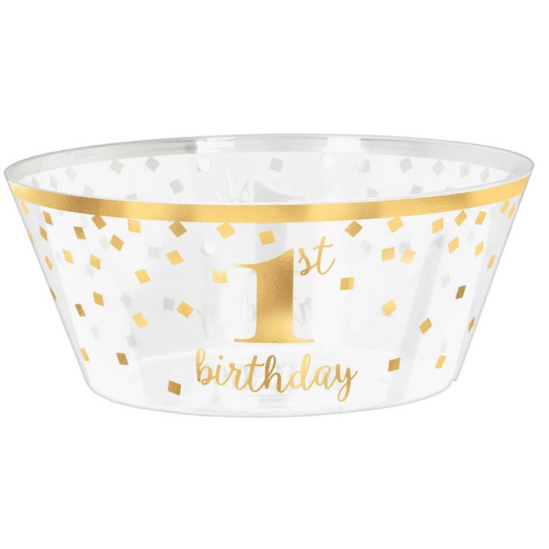 1st BDAY Lrg Plas Serving Bowl