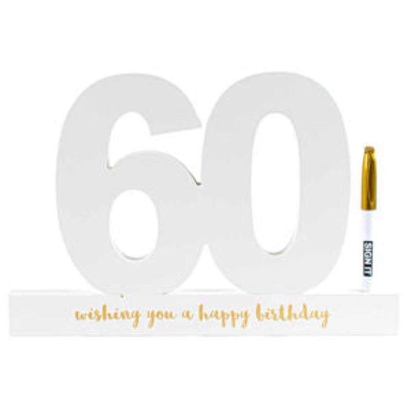 60 WHITE SIGNATURE BLOCK GOLD