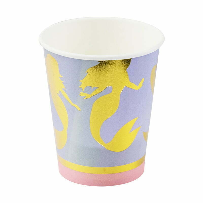 8 Mermaid Foil Cups