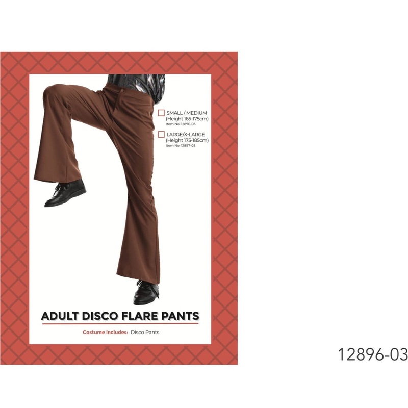 Adult Disco Pants (S/M) Brown