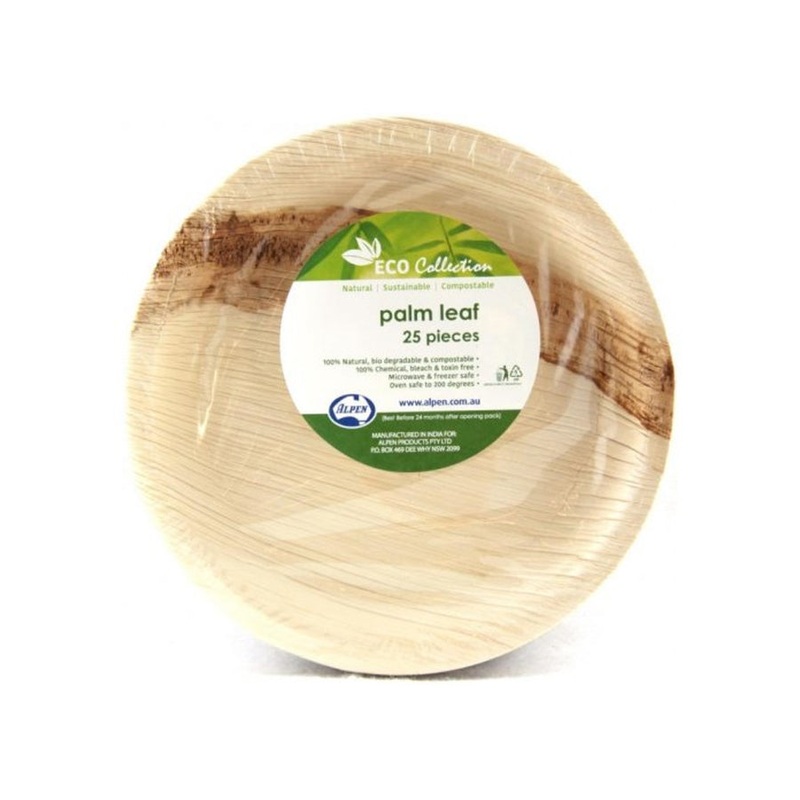 PALMLEAF ROUND PLATE 7"PK25