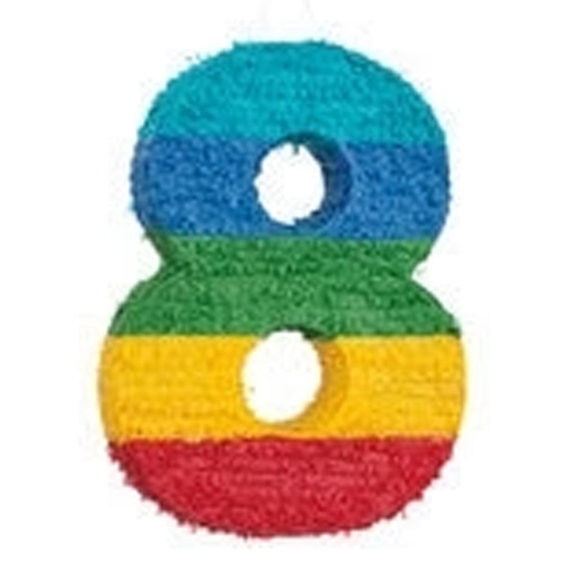 PINATA RAINBOW NUMERAL 8