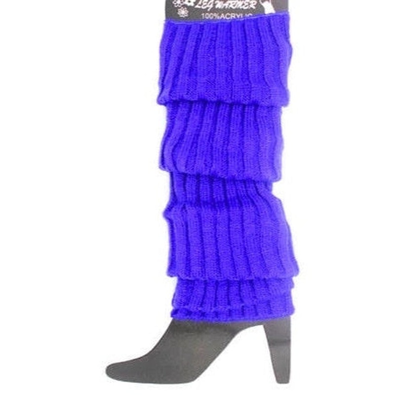 Plain Leg Warmer (Chunky Knit) (Blue)