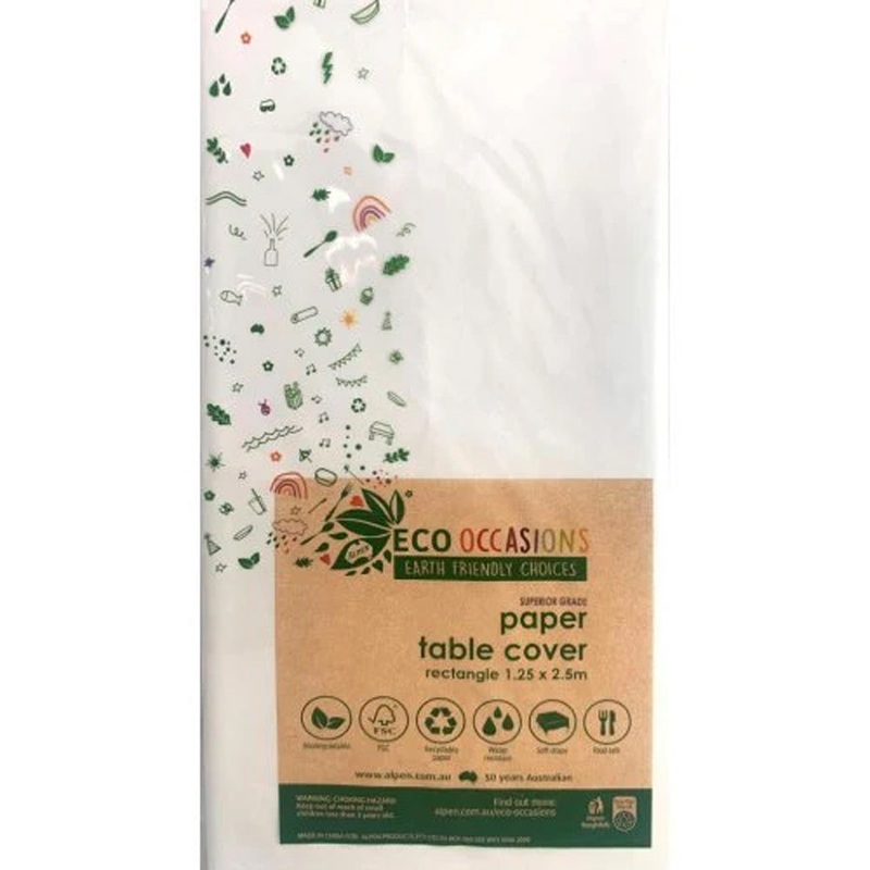 T/COV PAPER RECT250X125 WHITE