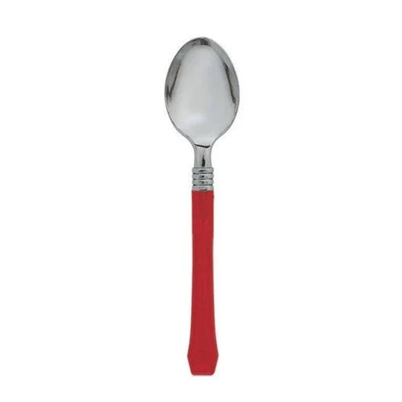 20 SPOON CUTLERIES RED METALLIC