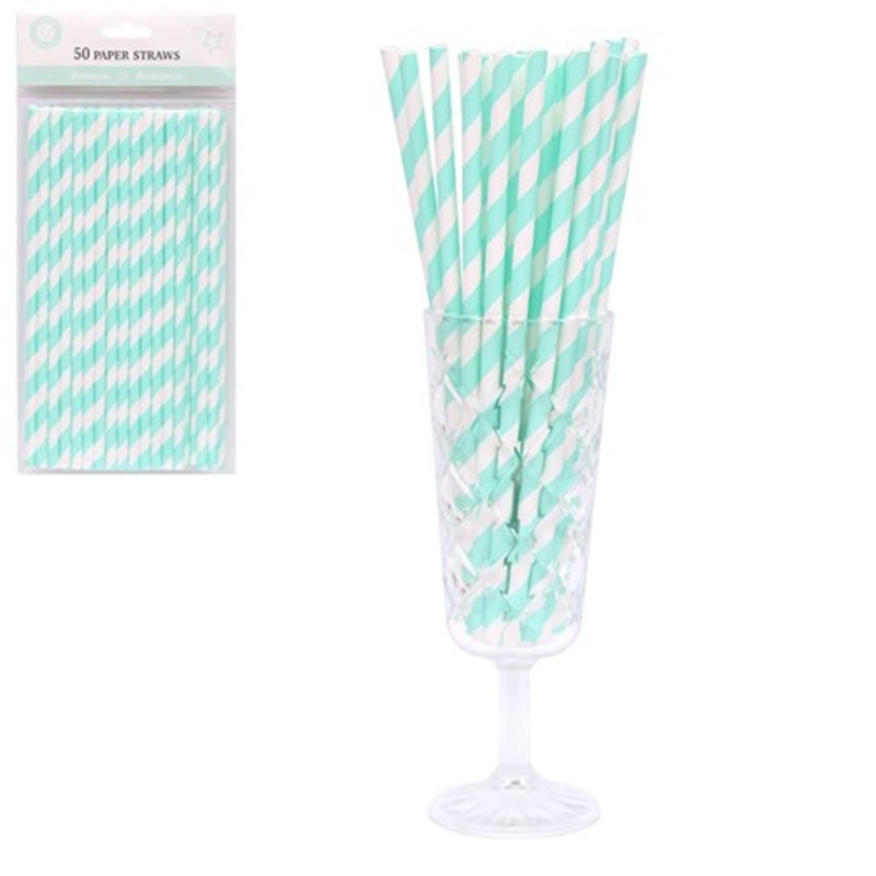 50PK PISTACHIO PAPER STRAWS