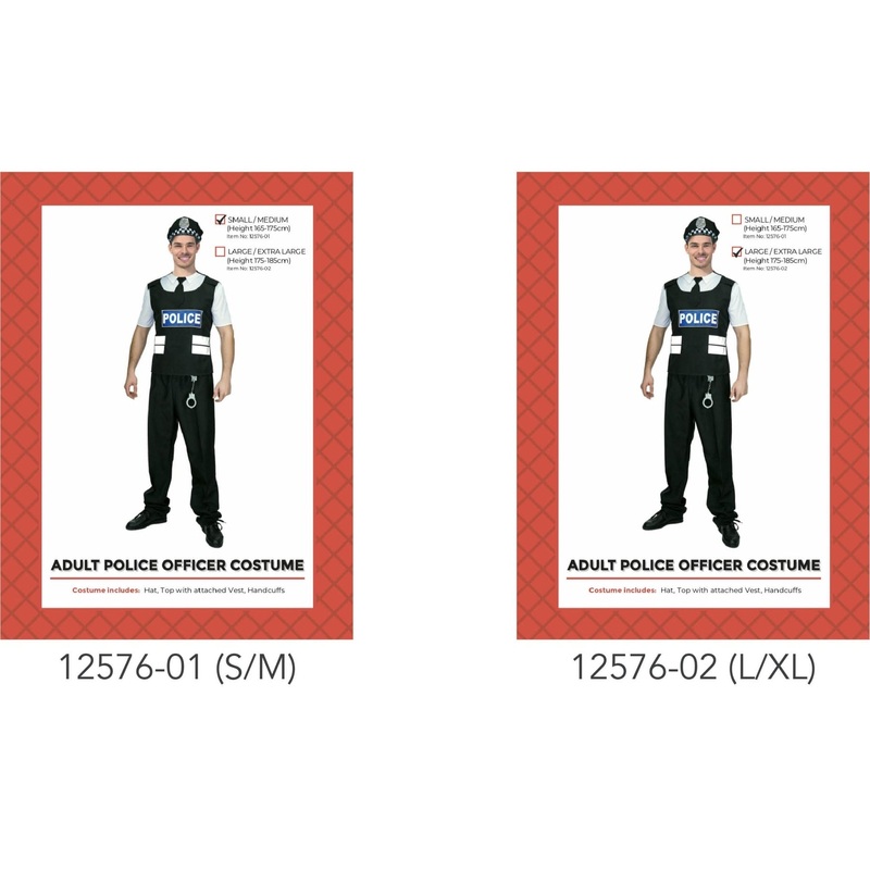 Adult Police Man Costume (L/XL)