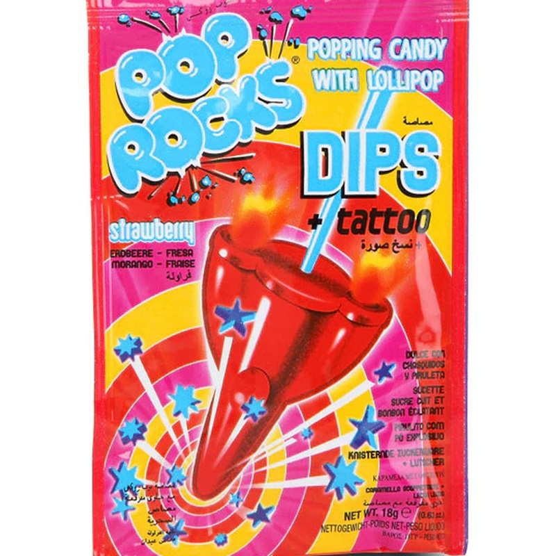 Pop Rocks Dips Strawberry 18g