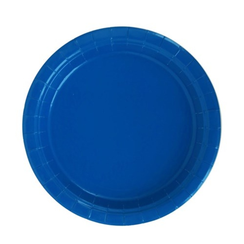 20Pk 18cm Plastic Free Paper Plates Azure