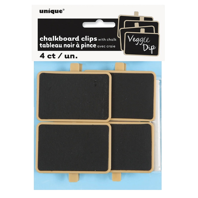 4 CHALKBOARD FOOD SIGN CLIPS