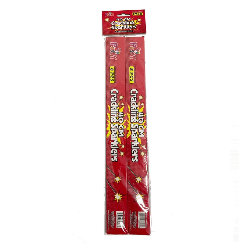 40cm Crackling Gold Sparklers PK16