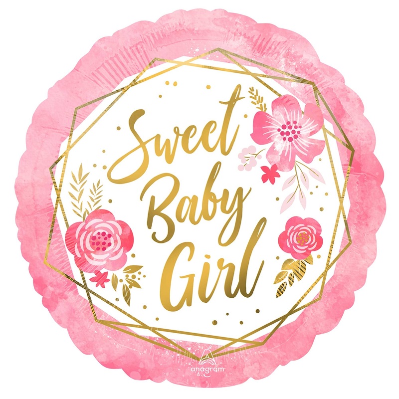 Sweet Baby Girl 18" Foil Balloons