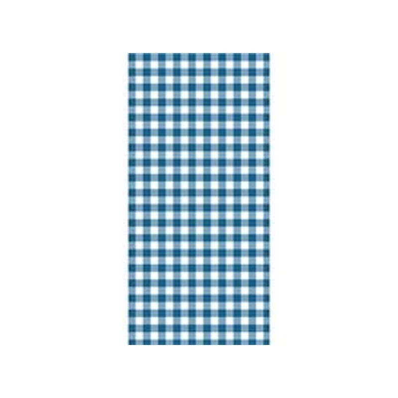 TABLECOVER PAPER GINGHAM BLUE