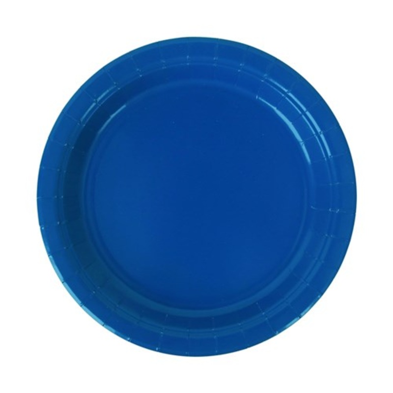 20pk 23cm Plastic Free Paper Plates - Azure