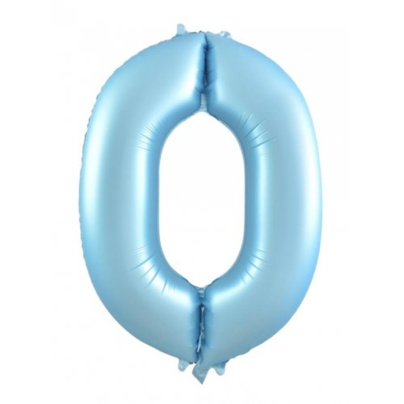 Pastel Blue 0 Foil Balloon 86cm