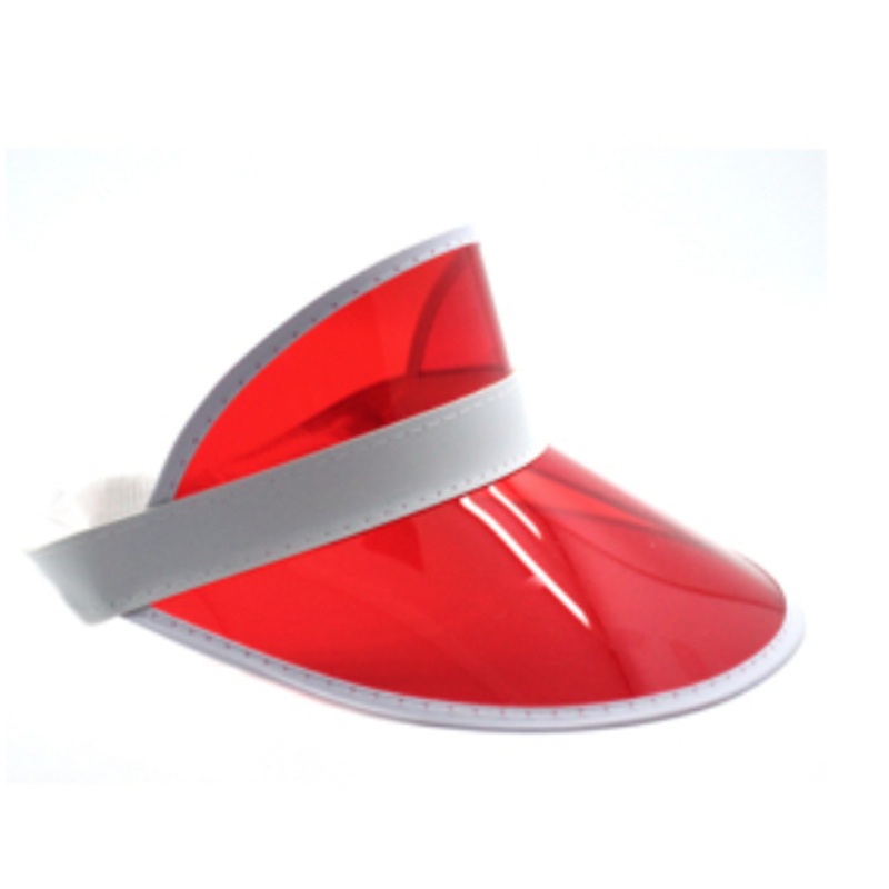 Perspex Visor White Rim - Red