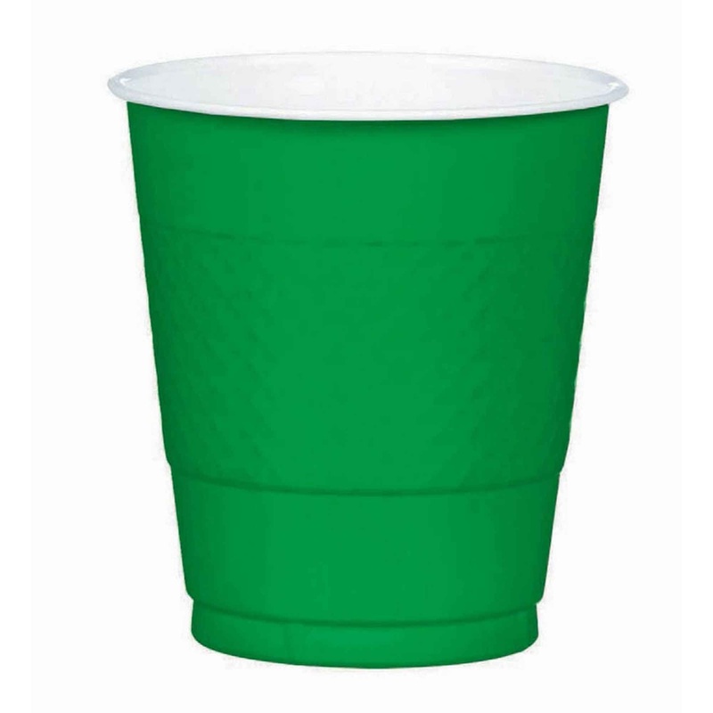Plas Cup 12oz/355ml 20CT Festive Green