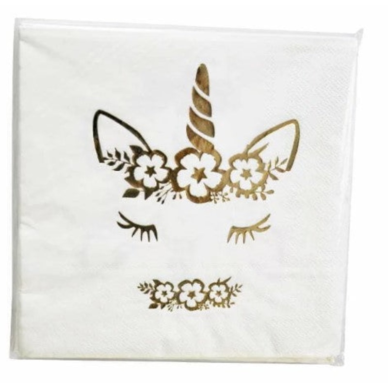 Unicorn Napkins pk16