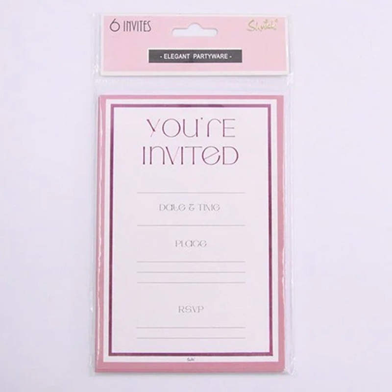 YOU/RE INVITED - PK6 PINK