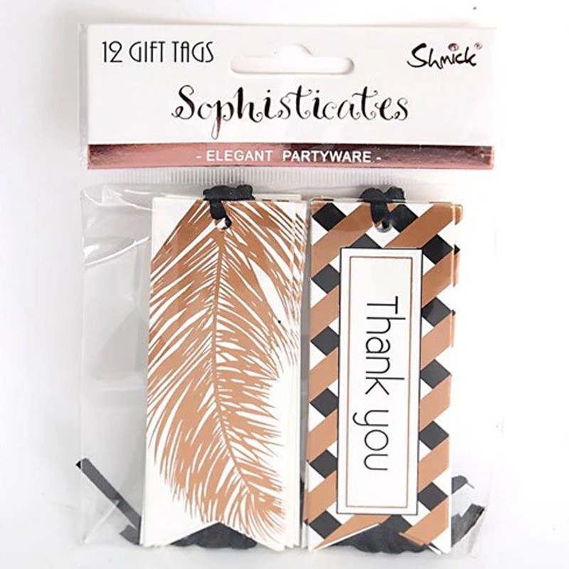 12PK ROSE GOLD TAGS
