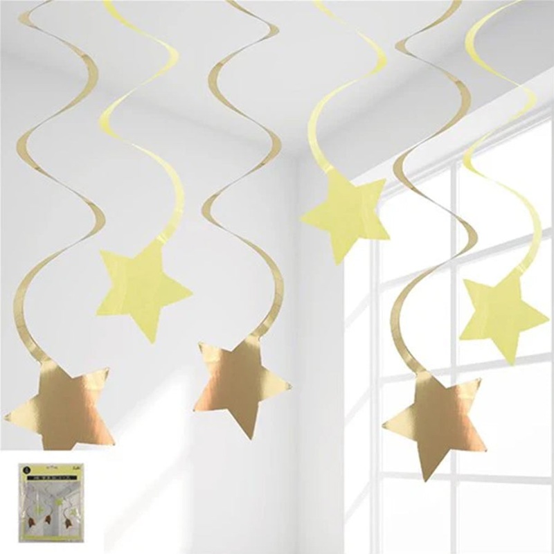 6PK LUXE YELLOW SWIRLS