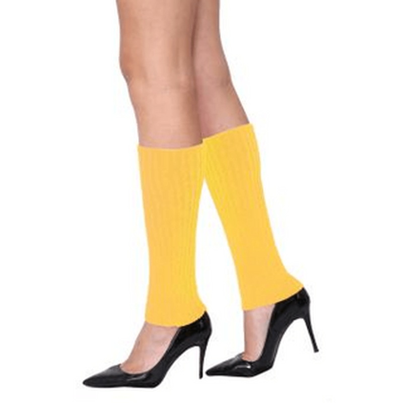 Plain Leg Warmer (Chunky Knit) (Yellow)