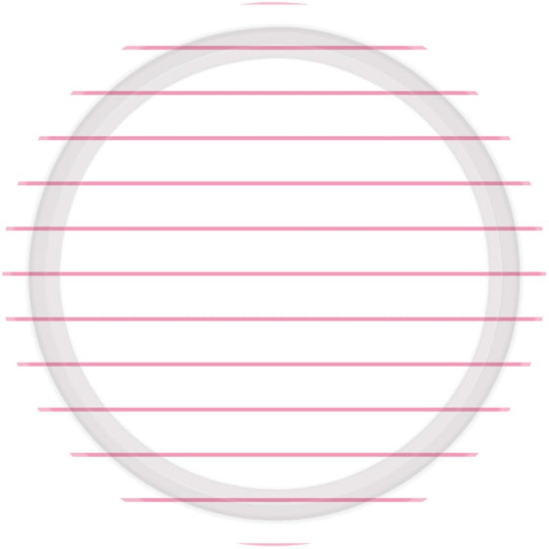 Stripes Paper Plate Bright Pink 23cm