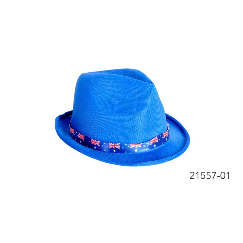 Trilby Hat with Australian Flag Ribbon