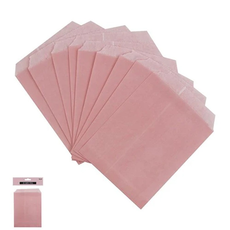 18 PINK KRAFT LOOT BAGS-13X18CM