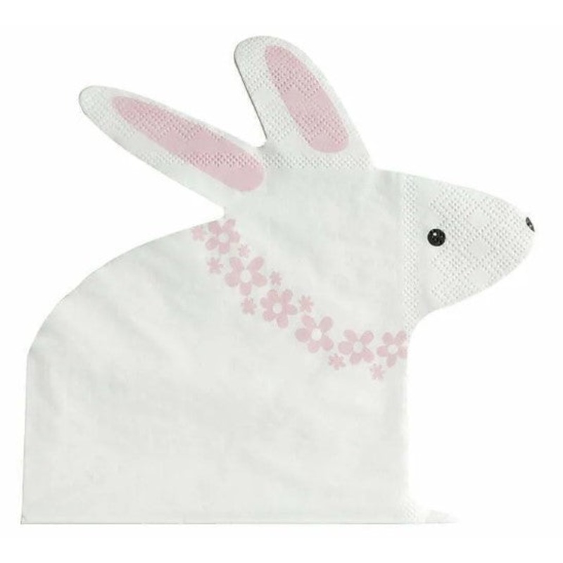 20 Bunny Shape Napkins