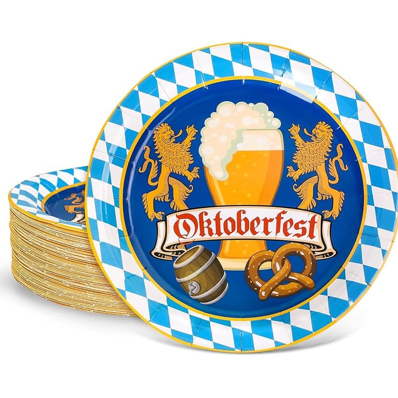 Oktoberfest 9in/23cm Ppr Dinner Plates