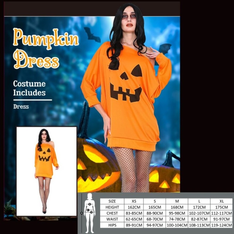 PUMPKIN T-SHIRT DRESS- SIZE (MED & LRG)