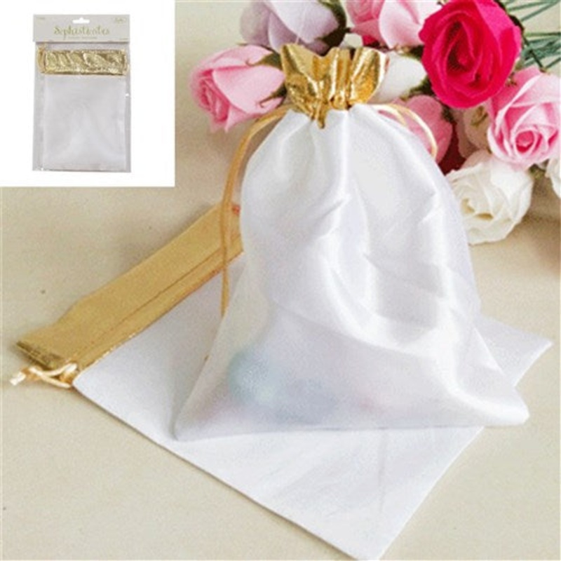 2PK GOLD BAGS 15X20CM