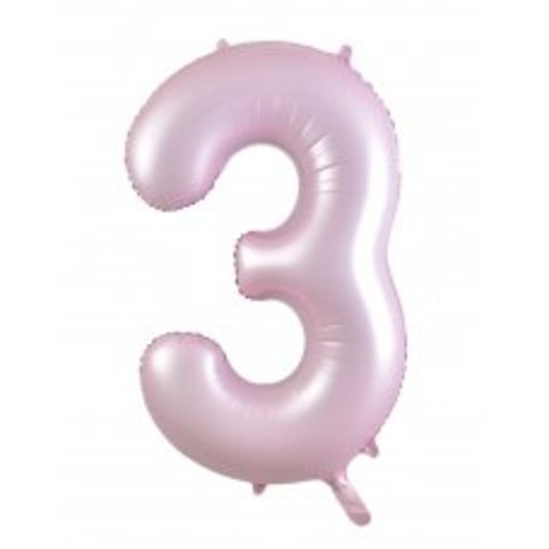 Pastel Pink 3 Foil Balloon 86cm