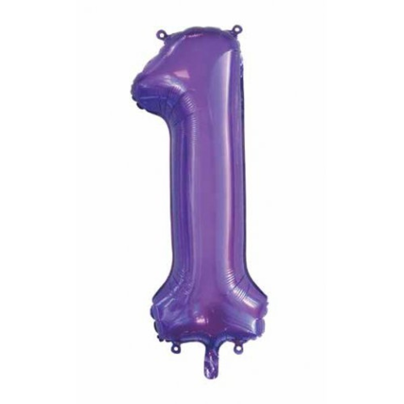 Purple 1 Foil Balloon 86cm